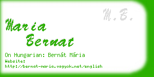 maria bernat business card